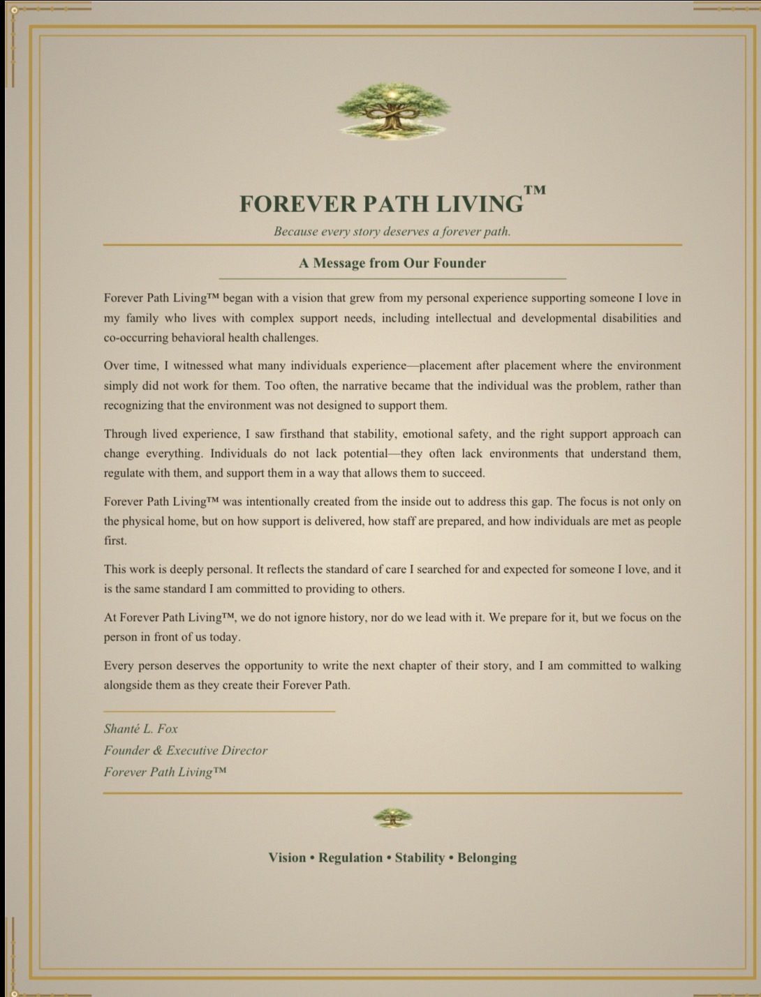 A message from our founder, Shanté L. Fox